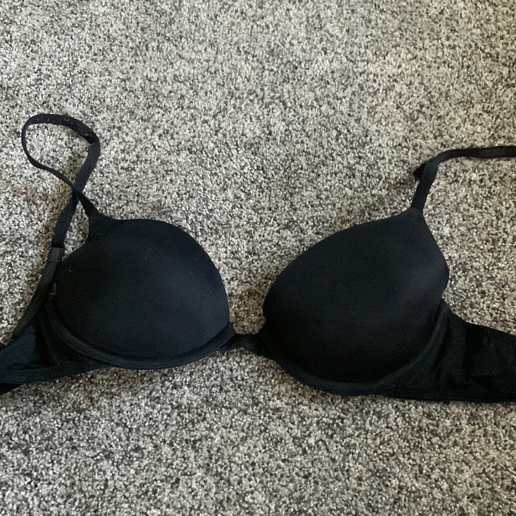 Pink Basic Black Bra